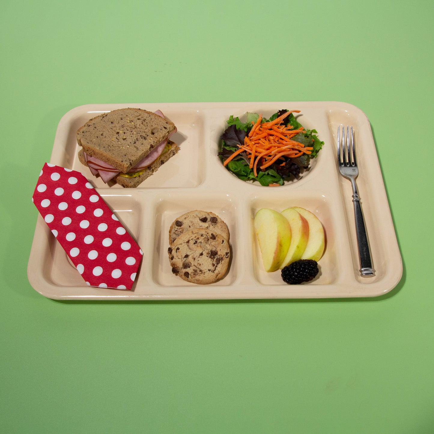 Vintage Beige Melamine Lunch Trays, 1970s