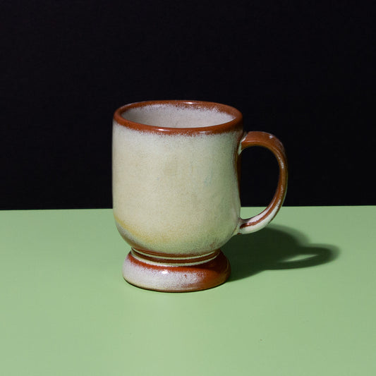 Vintage Tan Frankoma Coffee Mug with Handle, 1965 Oklahoma