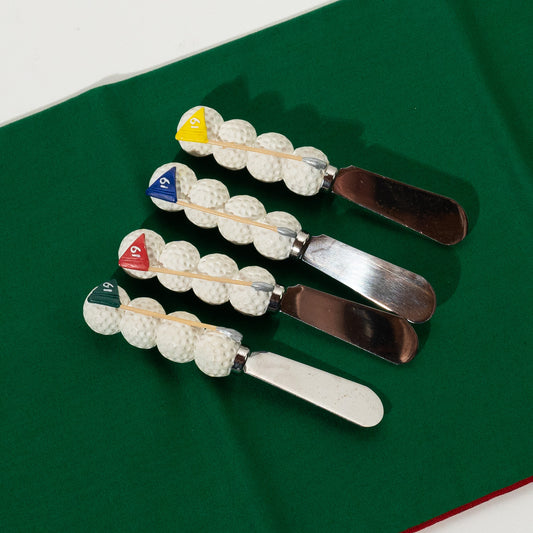 Vintage Golf Ball Cheese Knives, 1990s