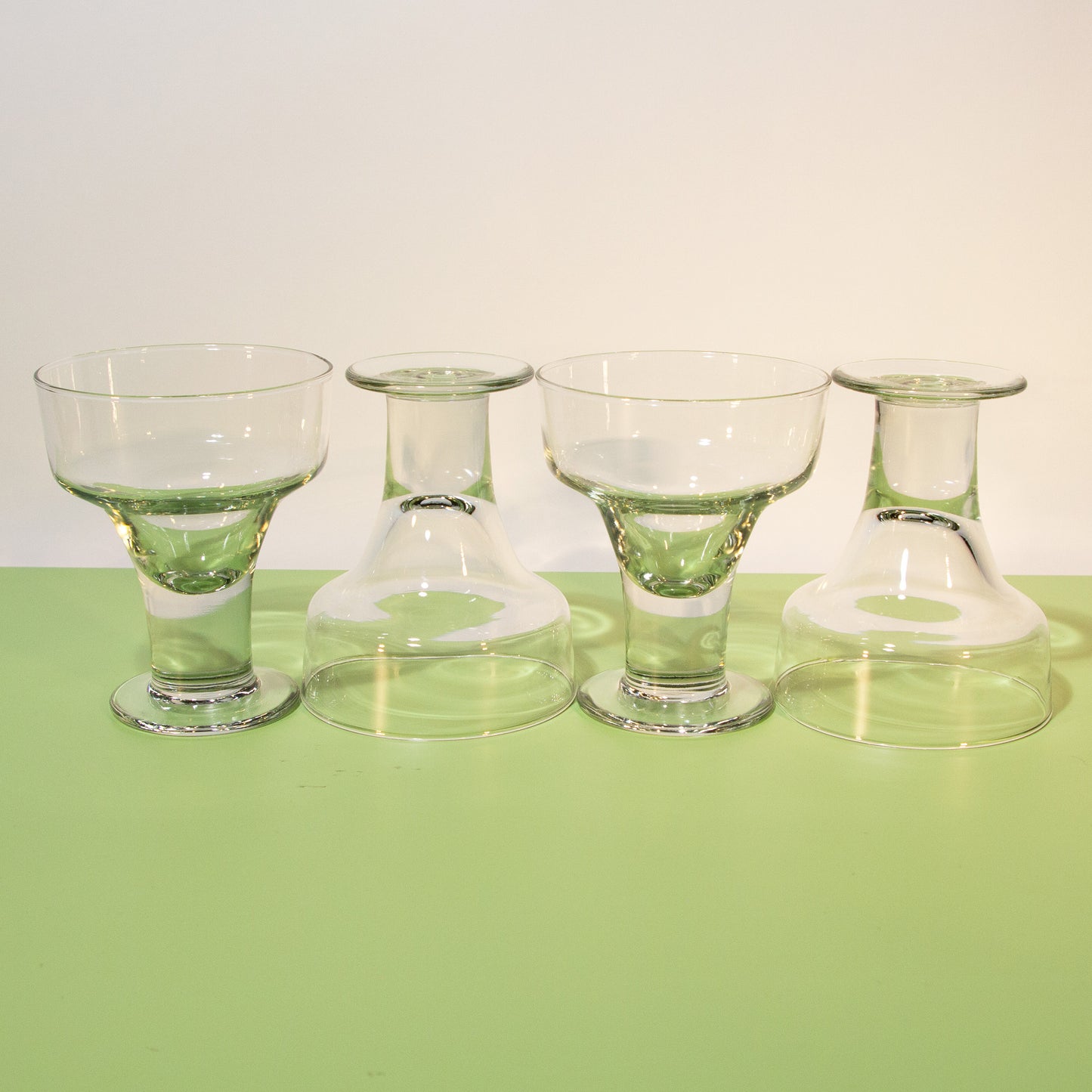 Vintage Thick Stem Margarita Glasses, 1990s