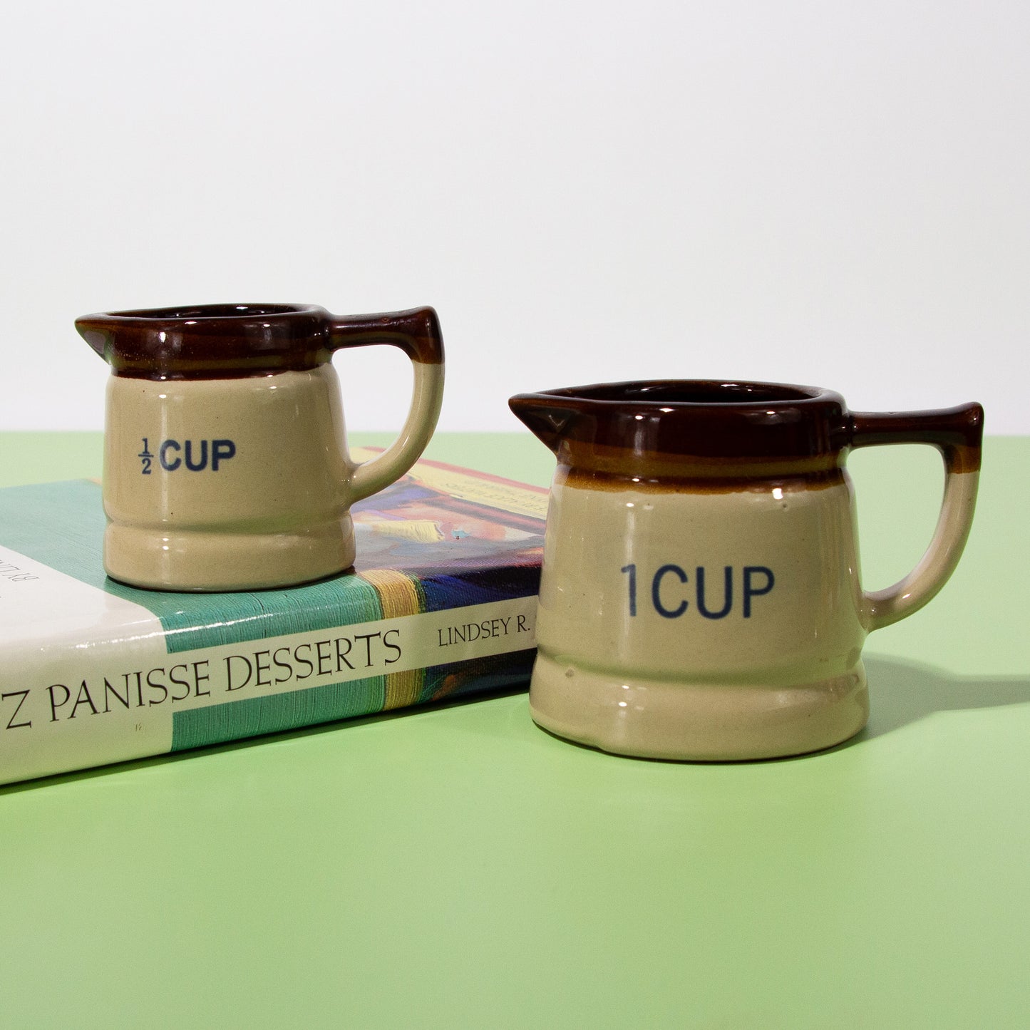 Vintage Stoneware Ceramic Measuring Cups, 1980s
