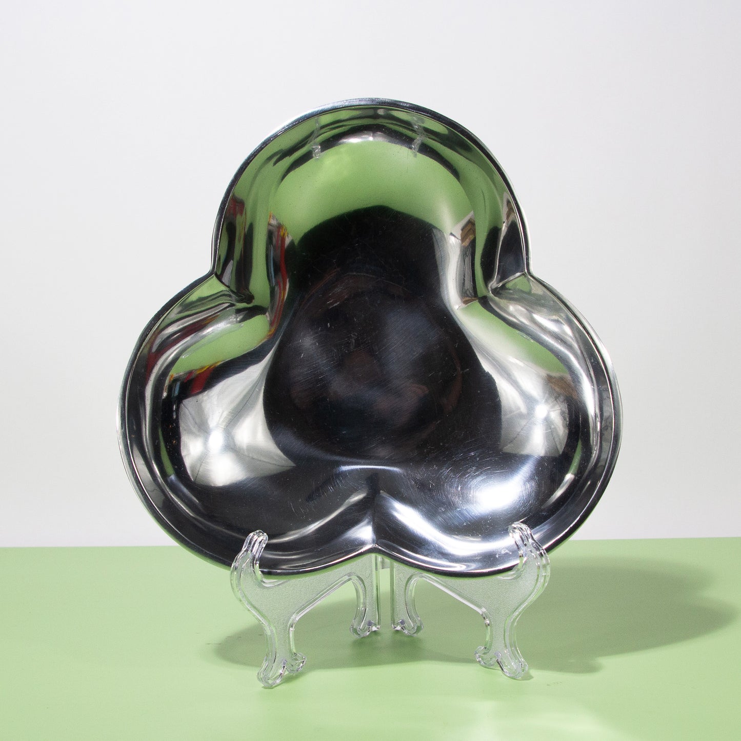 Vintage Clover-Shaped Silver Bowl, 1980s