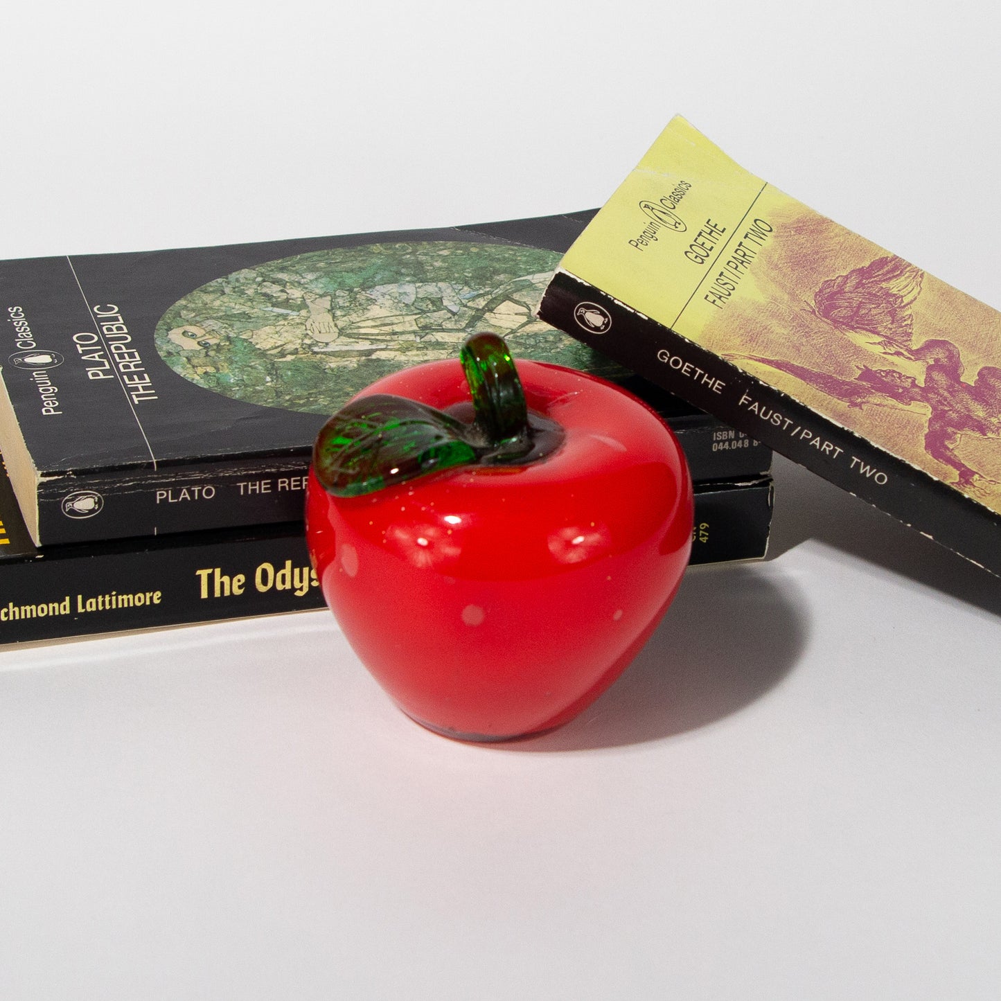 Vintage Murano Hand Blown Glass Apple, 1960s