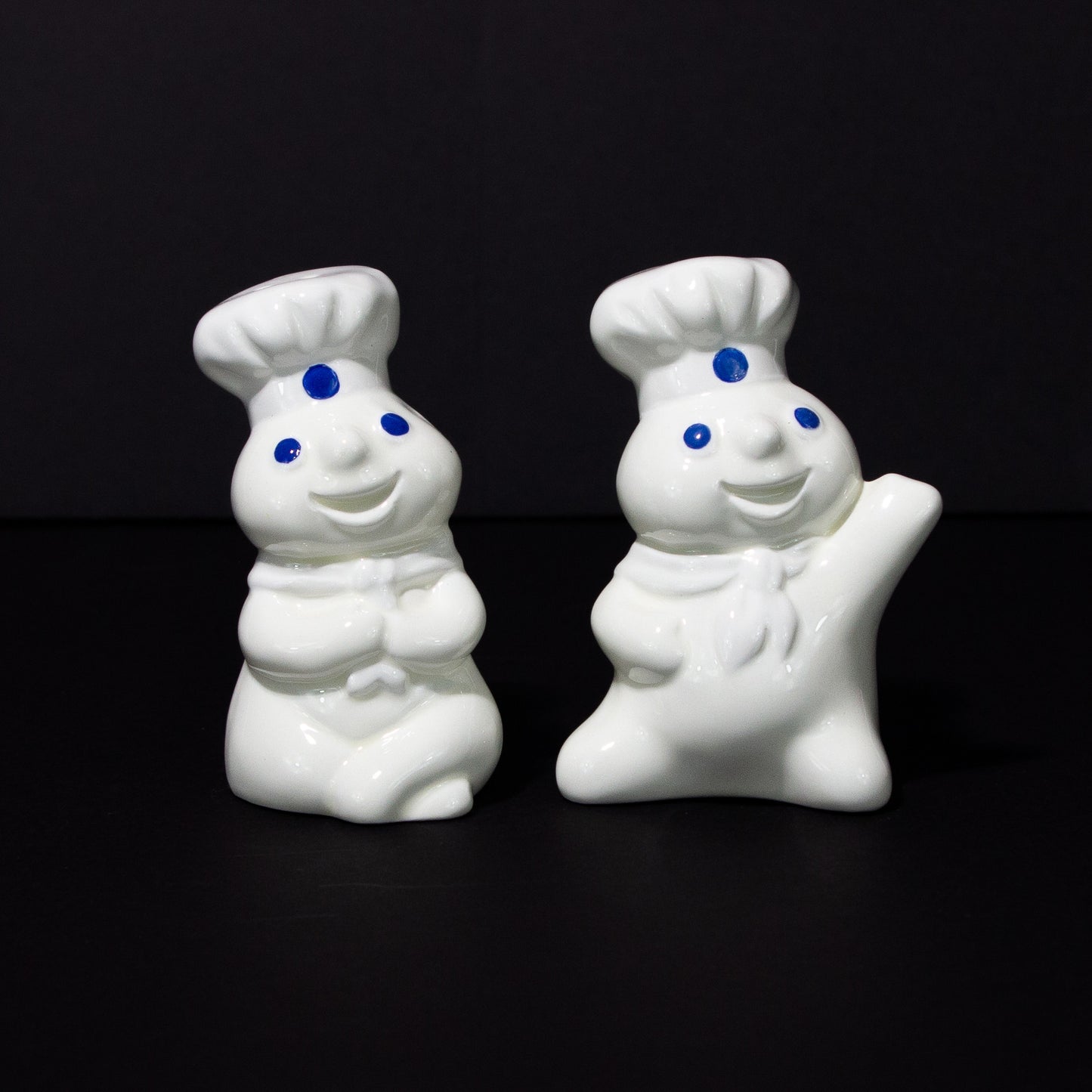 Vintage Ceramic Pilsbury Doughboy Salt & Pepper Shaker Set, 1980s