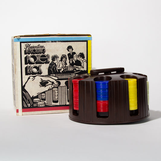 Vintage Poker Set with Chips & Original Box, 1960s
