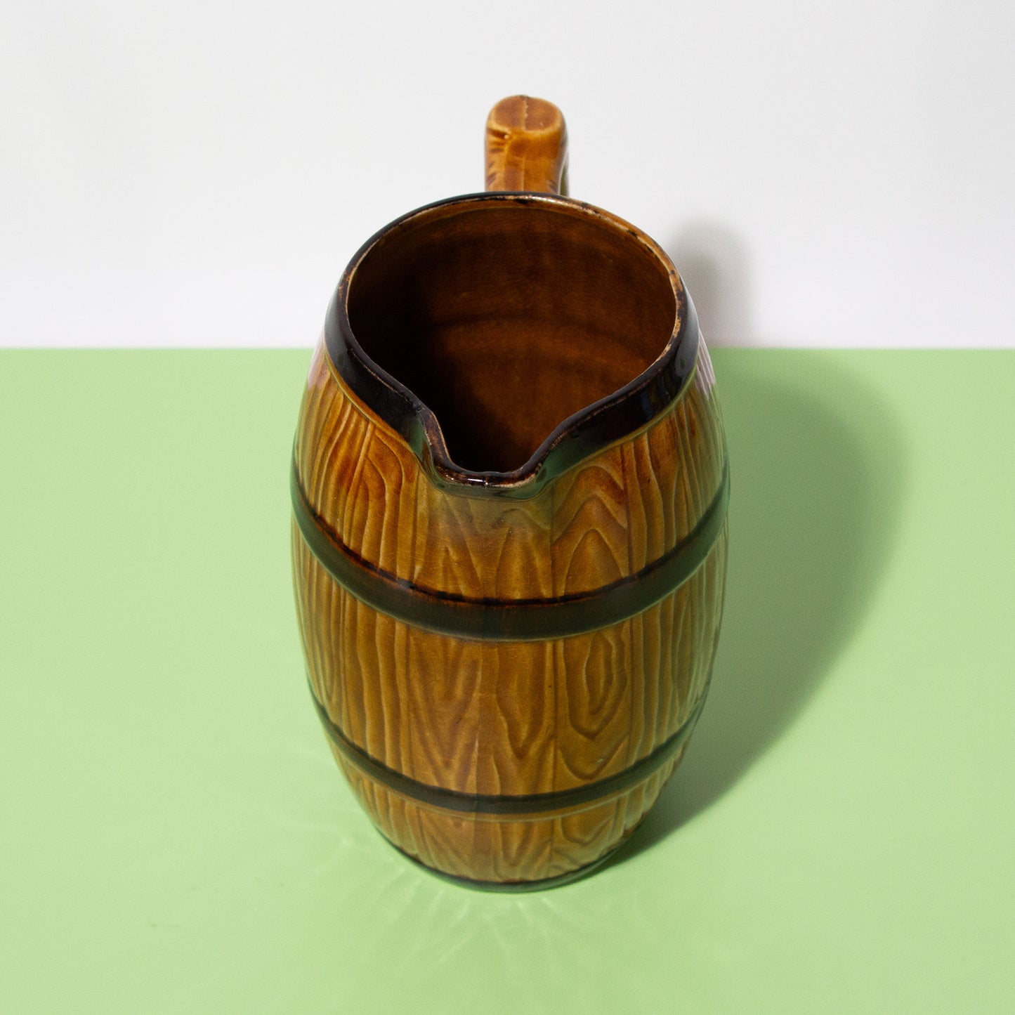 Vintage Japanese Ceramic Barrel Pitcher, 1960s
