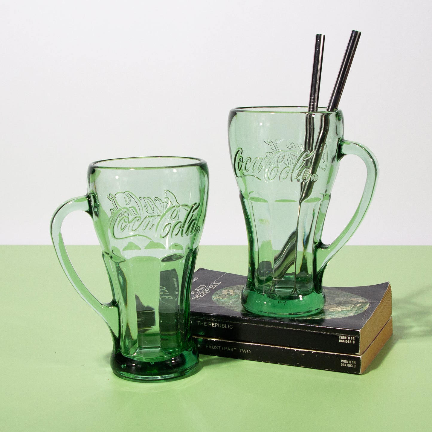 Vintage Libbey Coca-Cola Glass Mugs, 1980s
