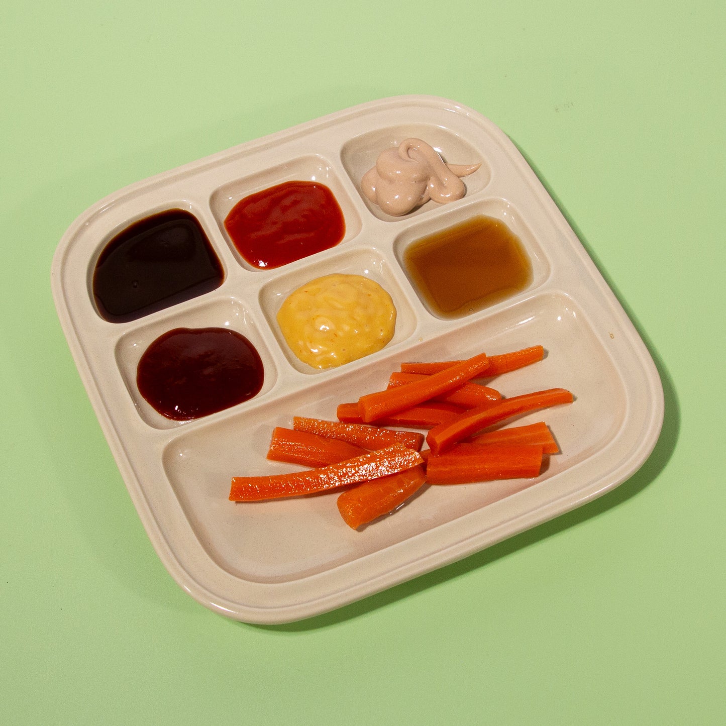 Vintage Ceramic Japanese Sushi Fondue Appetizer Plates, 1970s
