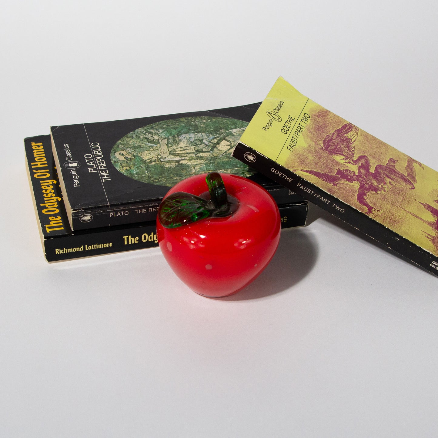 Vintage Murano Hand Blown Glass Apple, 1960s