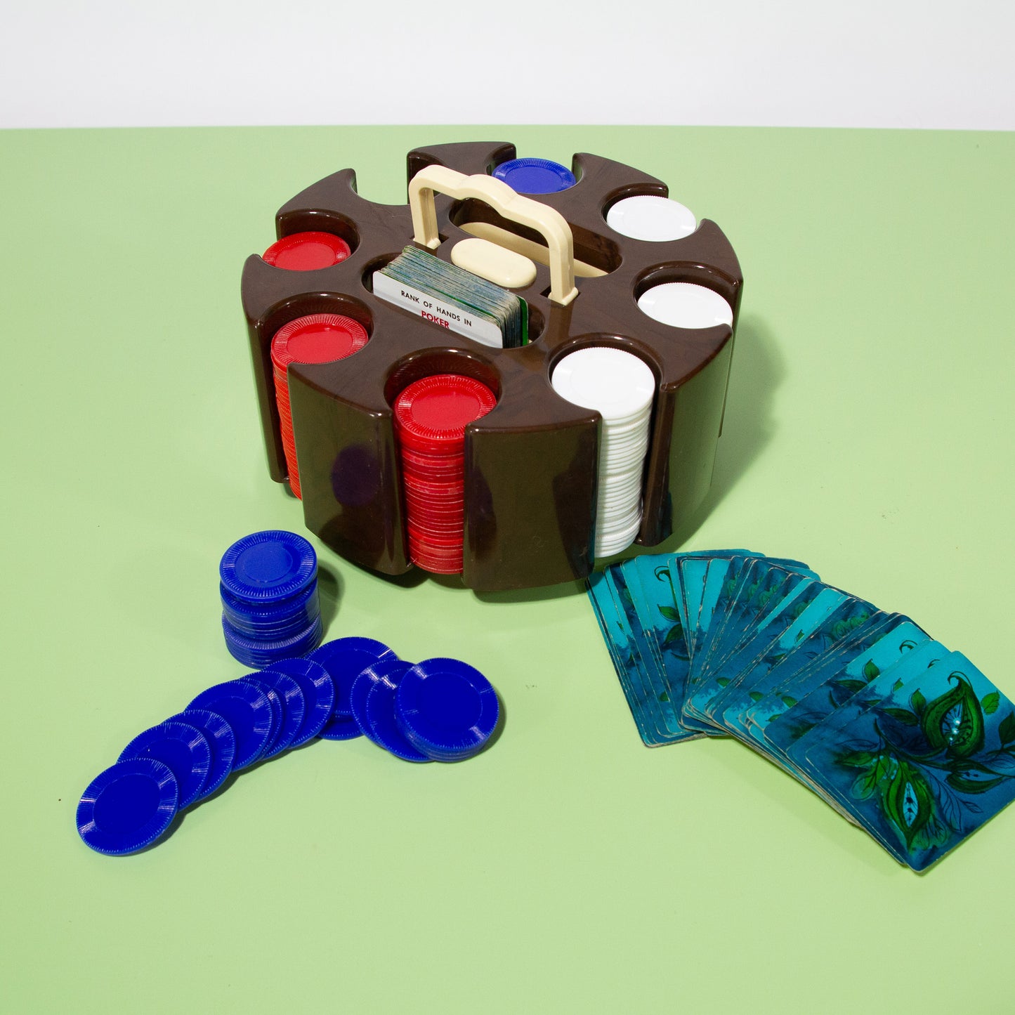 Vintage Mid-Century Poker Set, 1960s