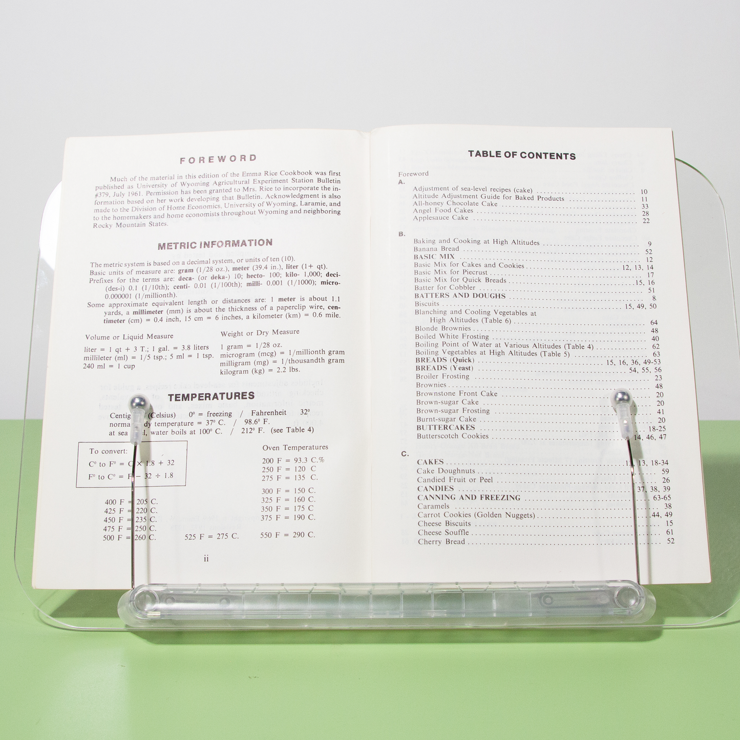 High Altitude Baking & Cooking, 1969