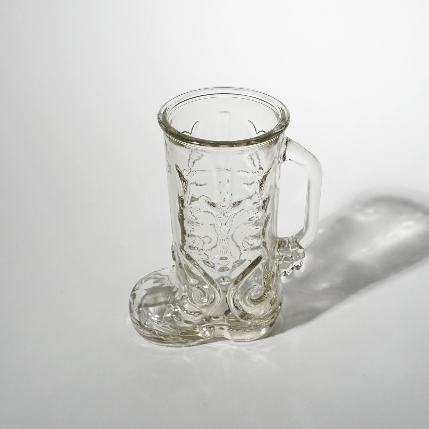 Vintage Glass Cowboy Boot Mug, 1970s