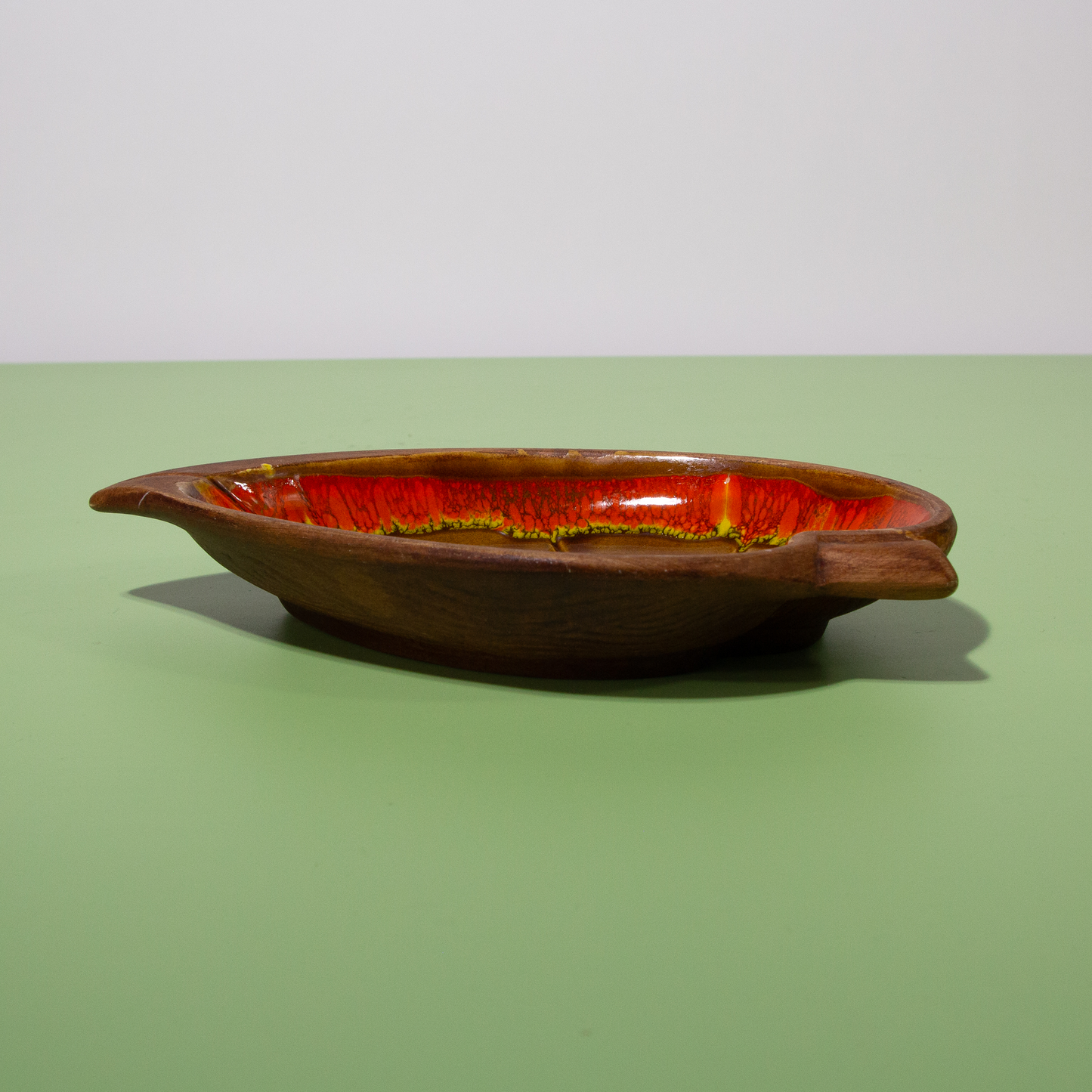 Vintage Ceramic Leaf Ashtray, Catch-all Tray, Mid-century 1950s