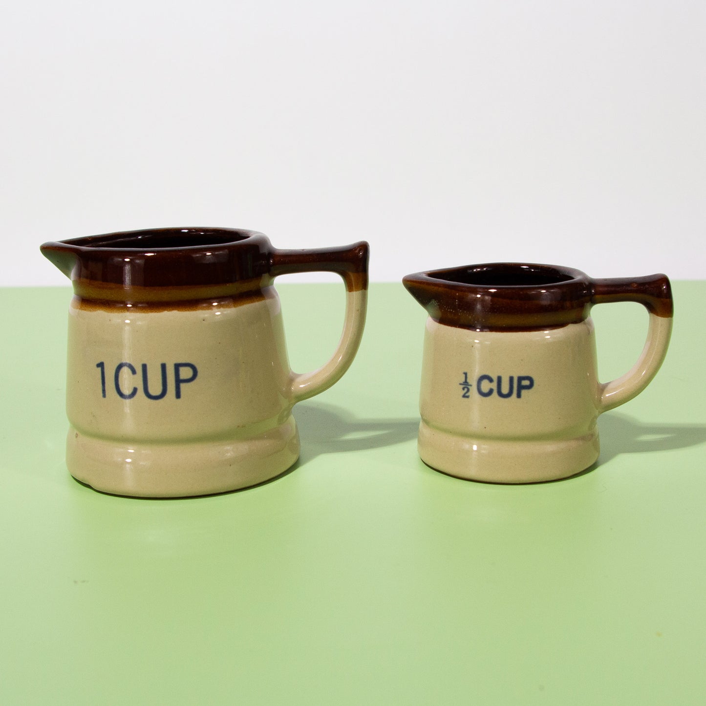 Vintage Stoneware Ceramic Measuring Cups, 1980s