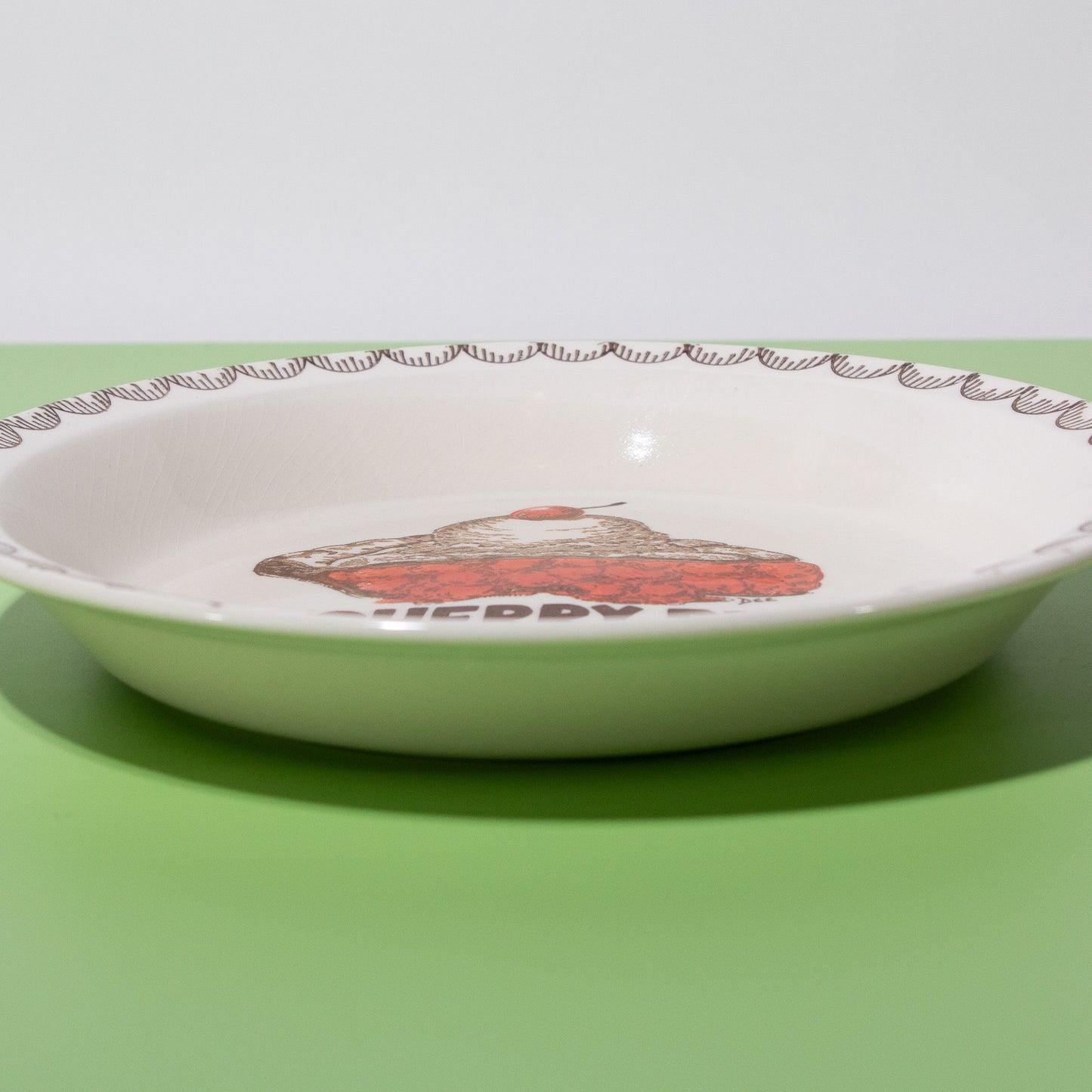 Vintage Ceramic Cherry Pie Dish, 1980s