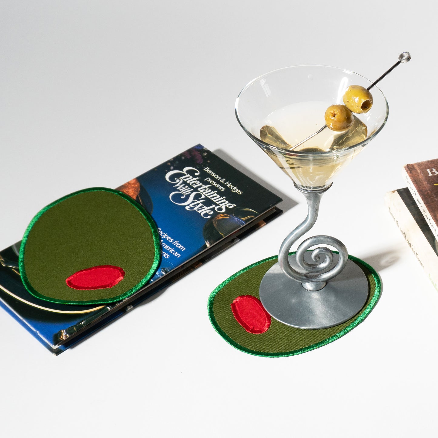 Everything-But-The-Martini Olive Coasters