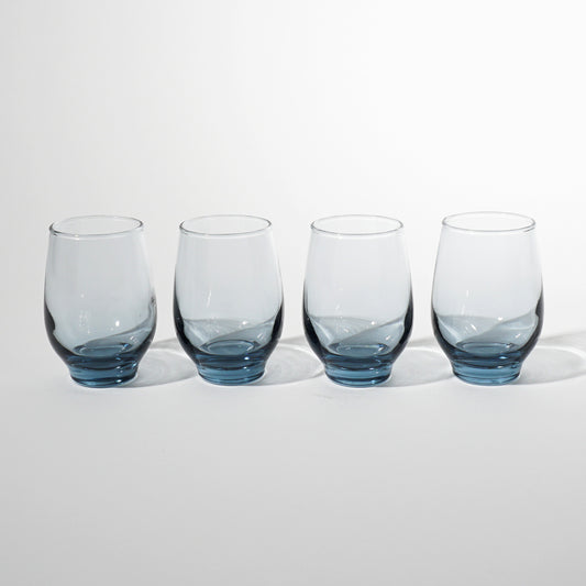Vintage Blue Juice/Cocktail Glasses, Mid-century Modern