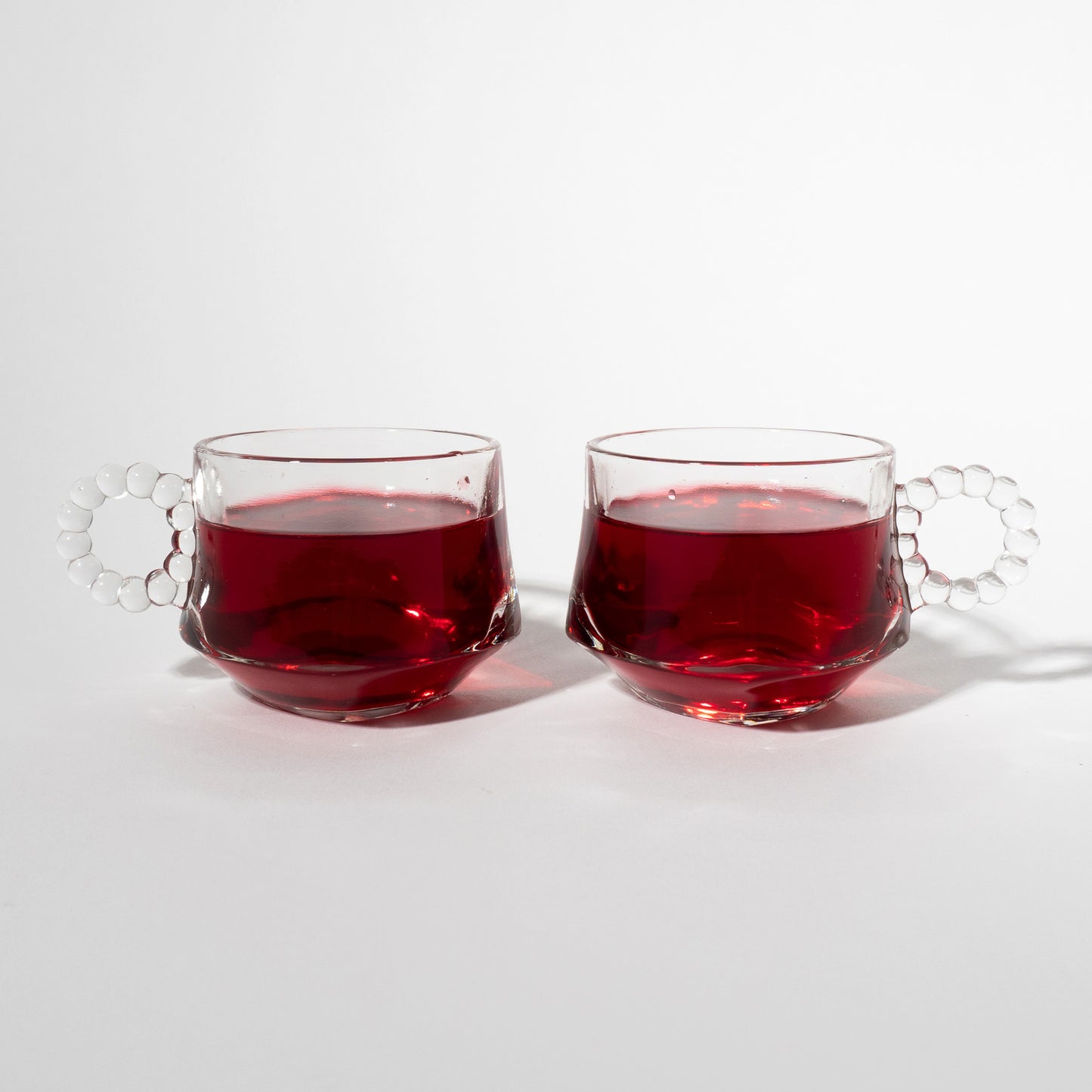 Vintage Bubble Handle Punch Cups, Mid-century