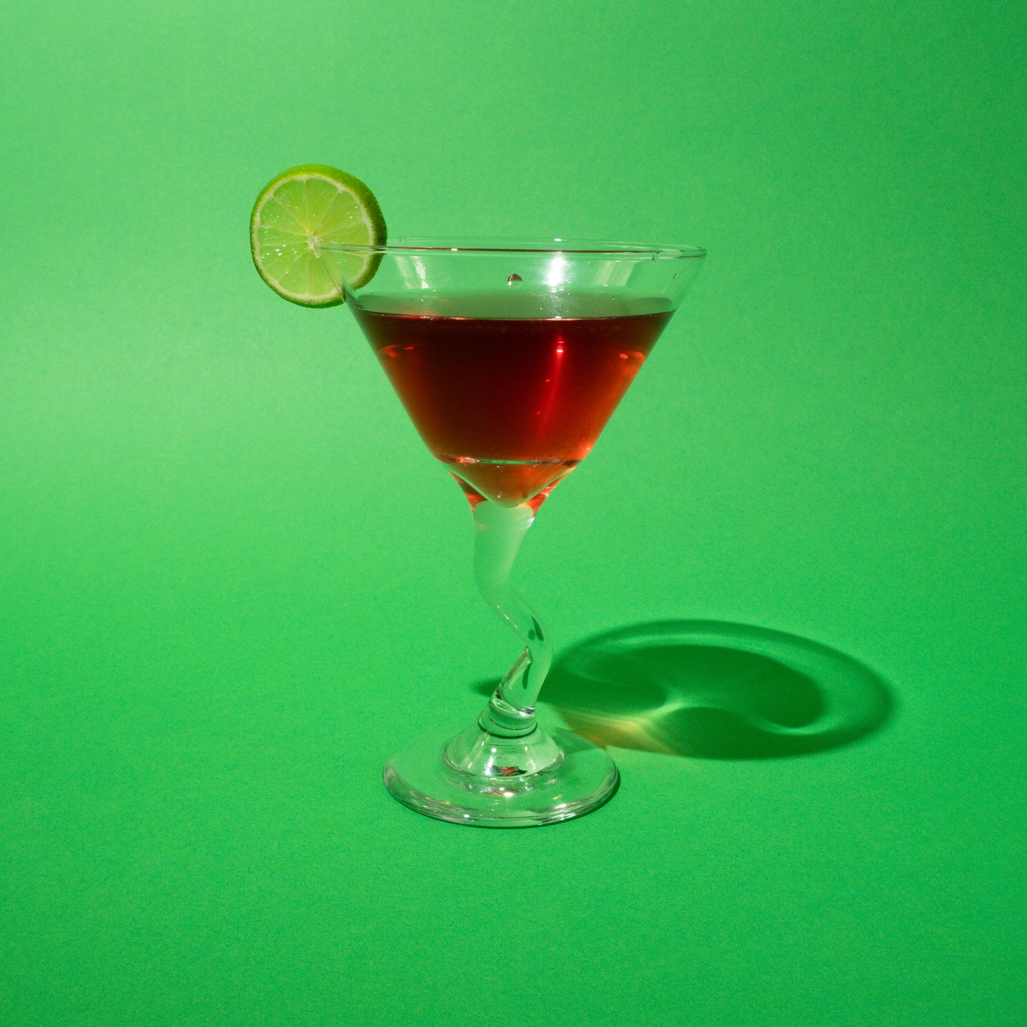 Vintage Curved Stem Martini Glasses, 1990s