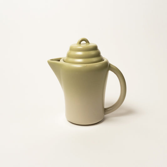 Vintage Green Gradient Ceramic Ripple Teapot