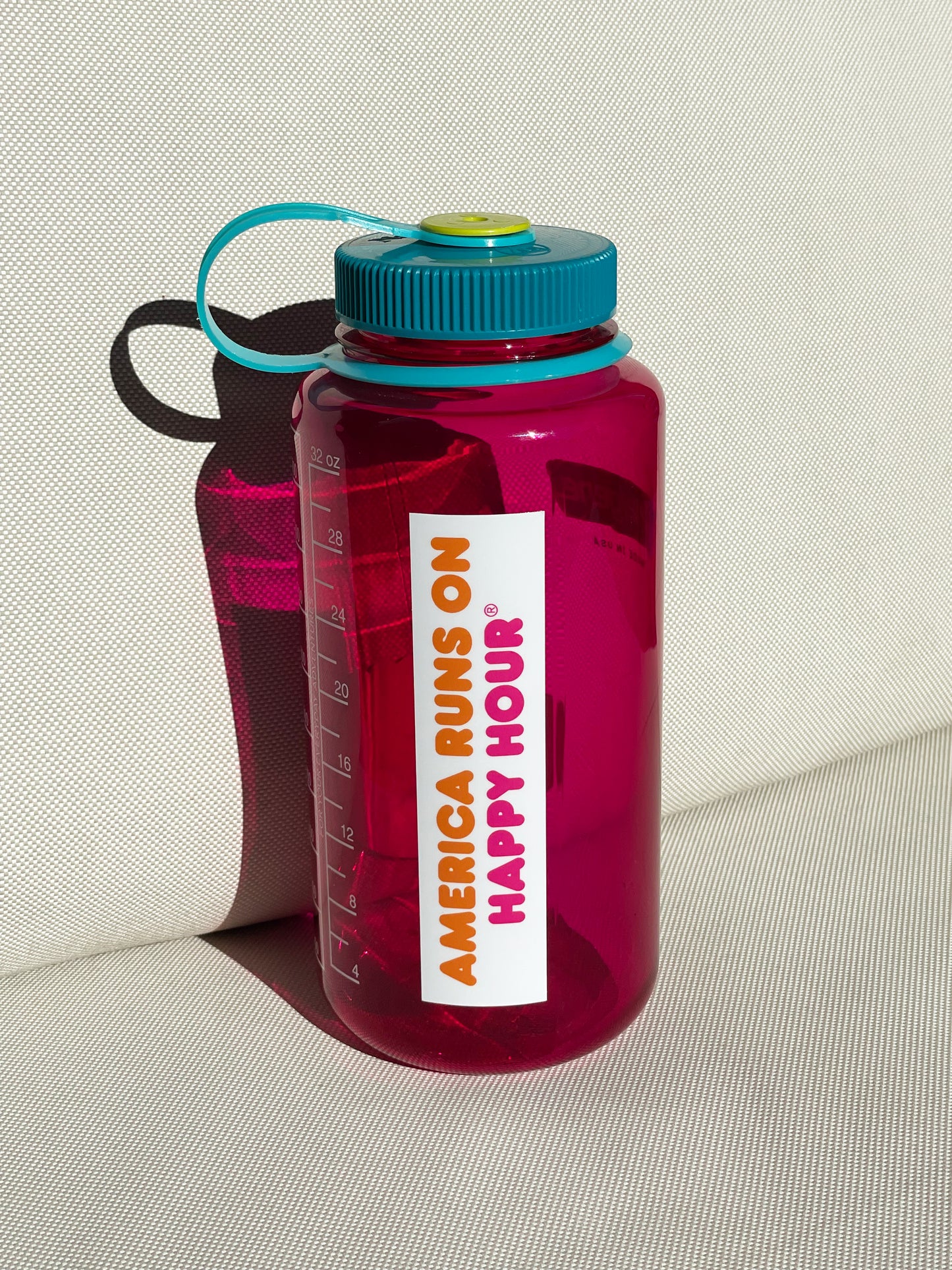 America Runs On Happy Hour Sticker