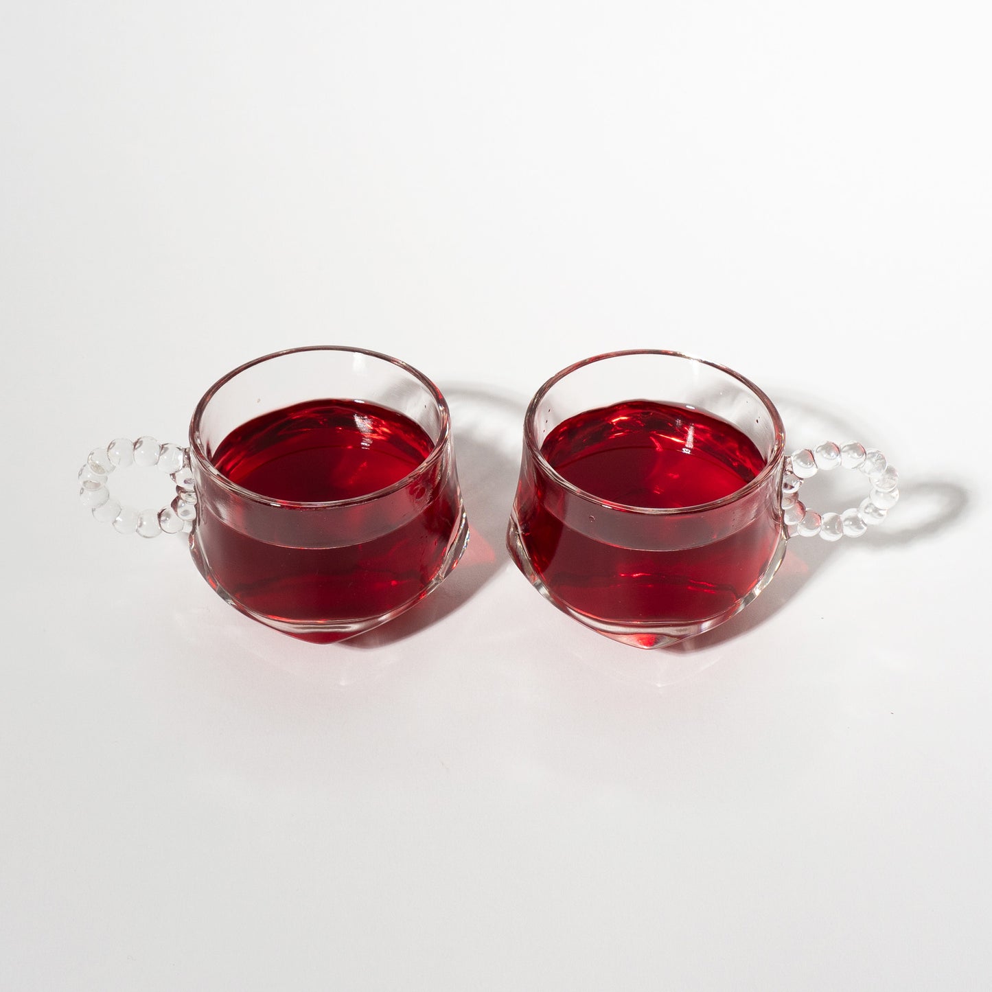 Vintage Bubble Handle Punch Cups, Mid-century