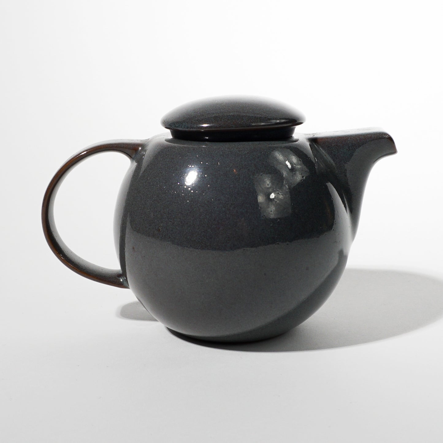 Vintage ceramic gray teapot