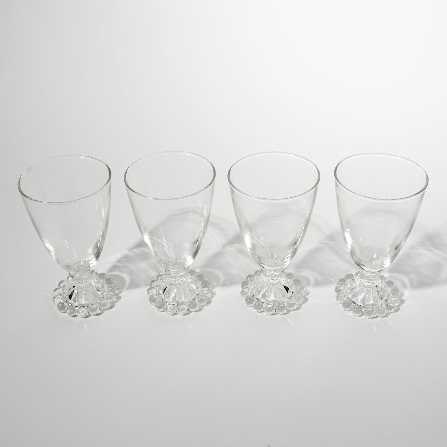 Vintage Bubble Stem Drinking Glass, 1950s