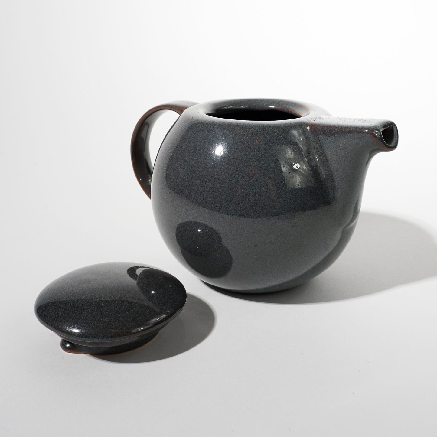 Vintage ceramic gray teapot
