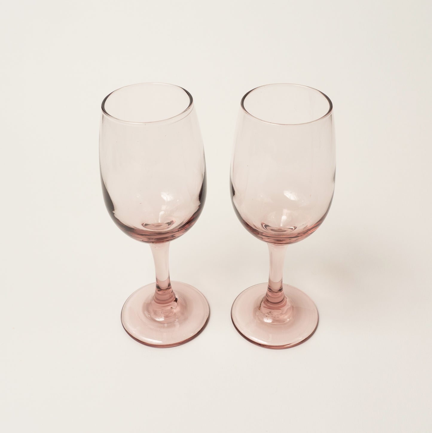 vintage 1980s pink libbey wine glasses