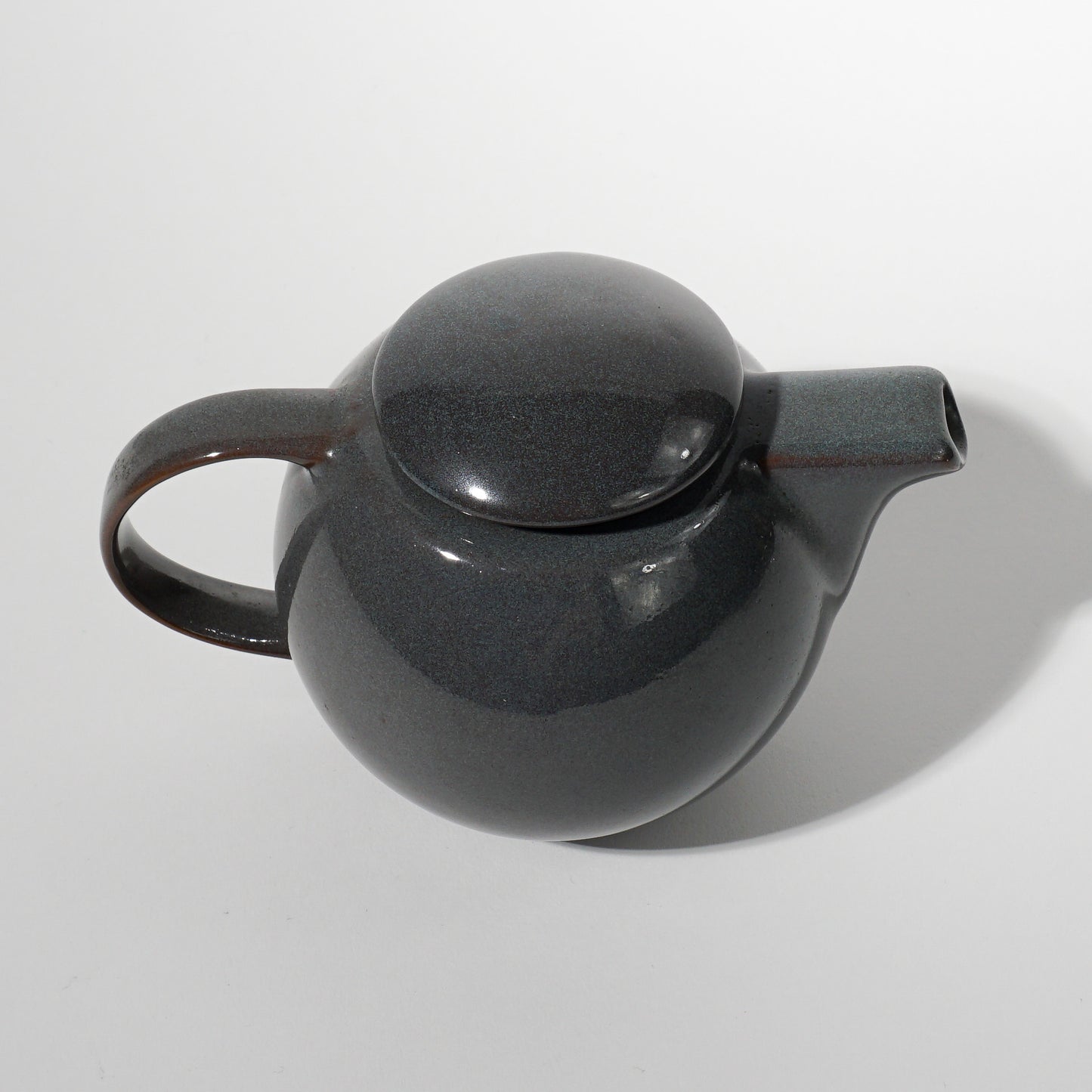 Vintage ceramic gray teapot