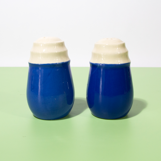 Vintage Universal Ceramic Oxford Blue Ceramic Salt & Pepper Shaker Set, 1950s