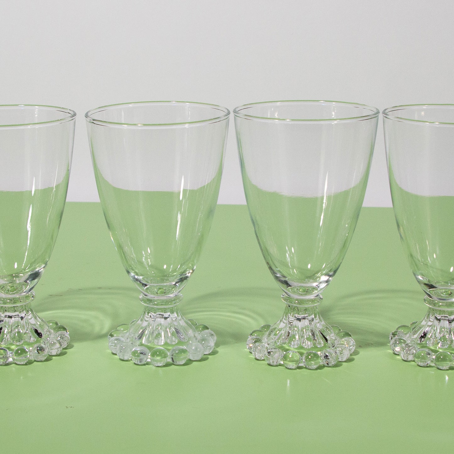 Vintage Anchor Hocking "Boopie" Goblets Drinking Glasses, Mid-Century