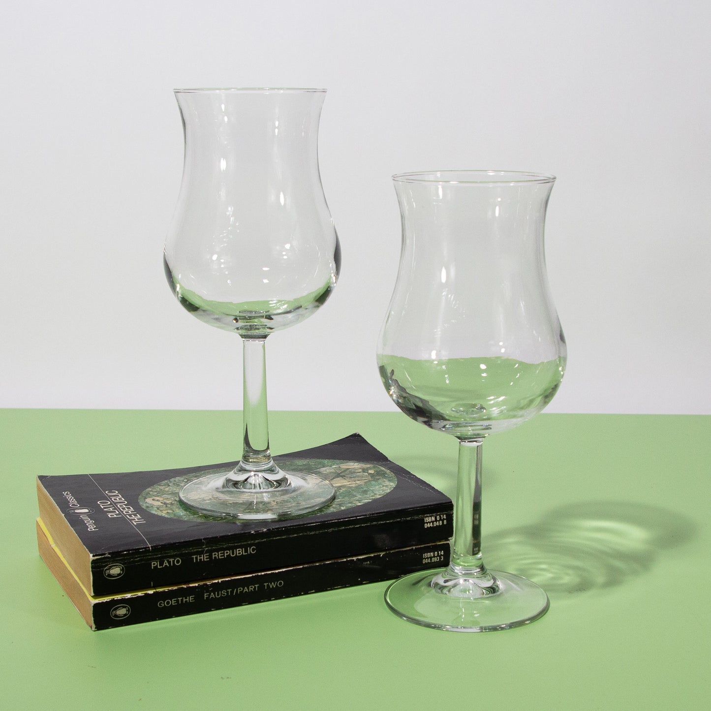 Vintage Glass Wine Goblets