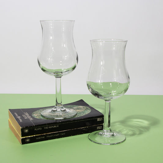 Vintage Glass Wine Goblets