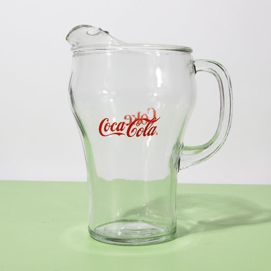 Vintage Glass Coca-Cola Pitcher, 1980s