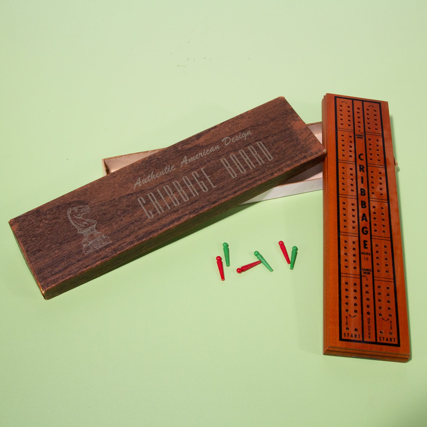Vintage Mid-century Cribbage Game Set, 1960s