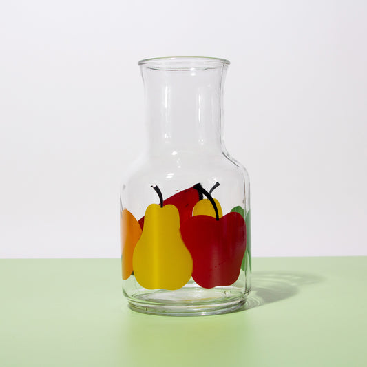 Vintage Glass Fruit Carafe, 1980s