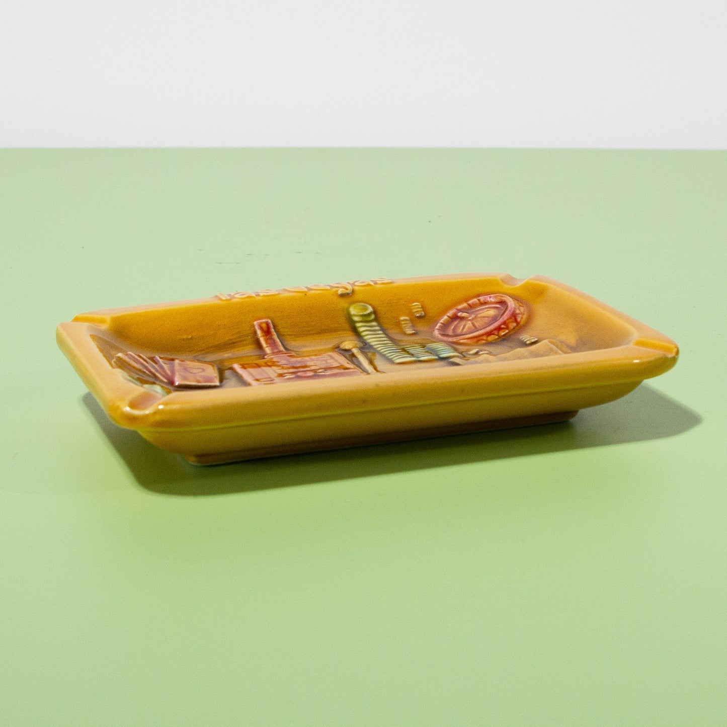 Vintage Ceramic Las Vegas Ashtray, Made in Japan, 1970s