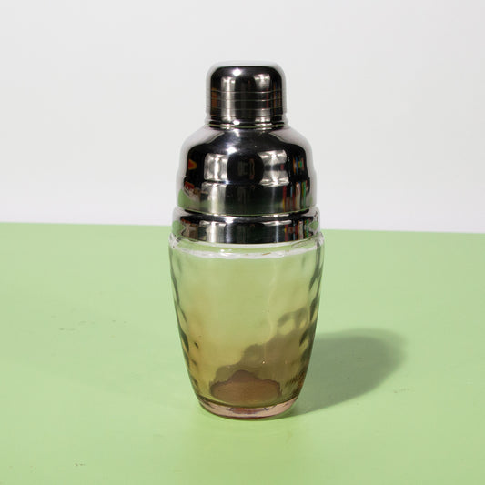 Vintage Mini Glass & Metal Cocktail Shaker, 1980s