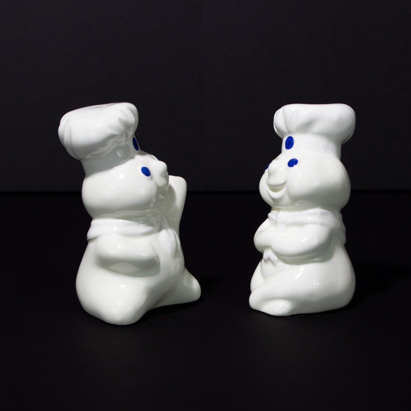 Vintage Ceramic Pilsbury Doughboy Salt & Pepper Shaker Set, 1980s