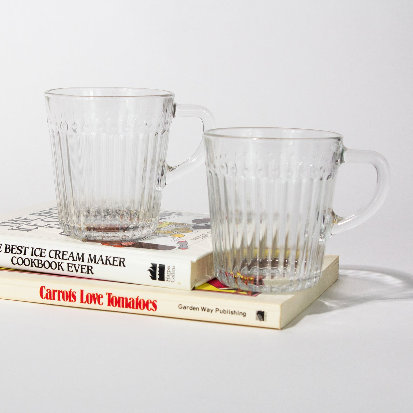 Vintage Clear Diner Mugs