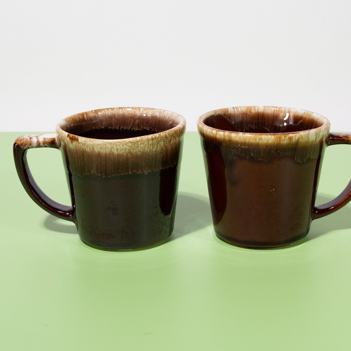 Vintage Brown Mug with Rim Glaze, 1970s