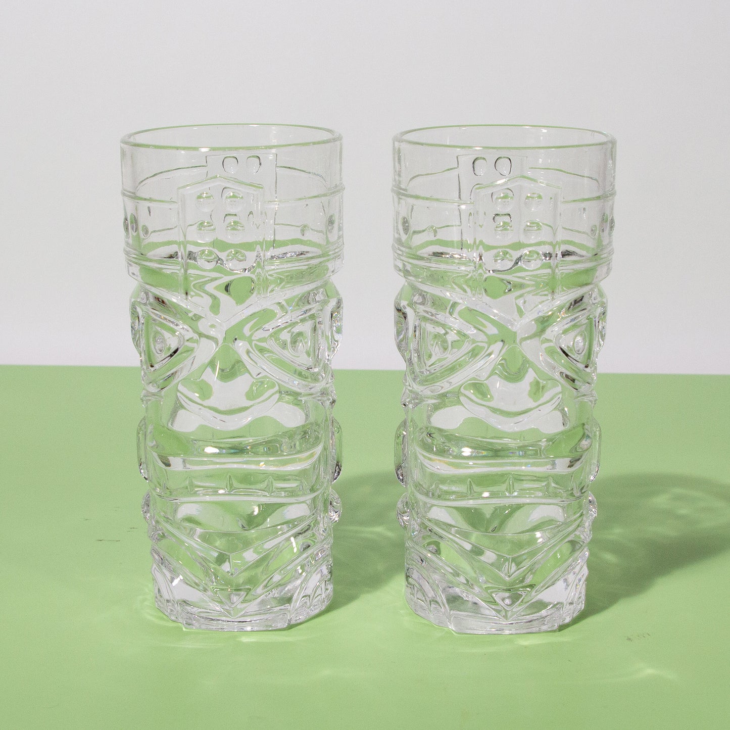 Glass Tiki Highball Glasses