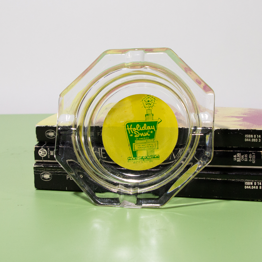 Vintage Glass Holiday Inn Ashtray, Mid-century 1960s