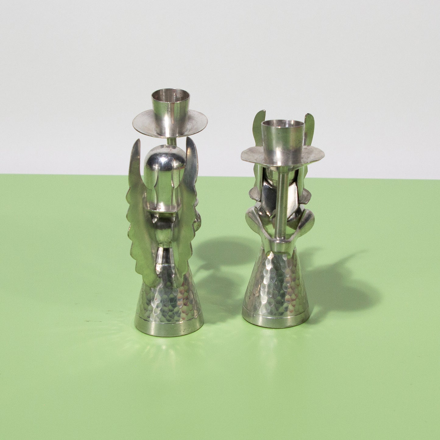 Vintage Metal Angel Candle Holders, 1970s