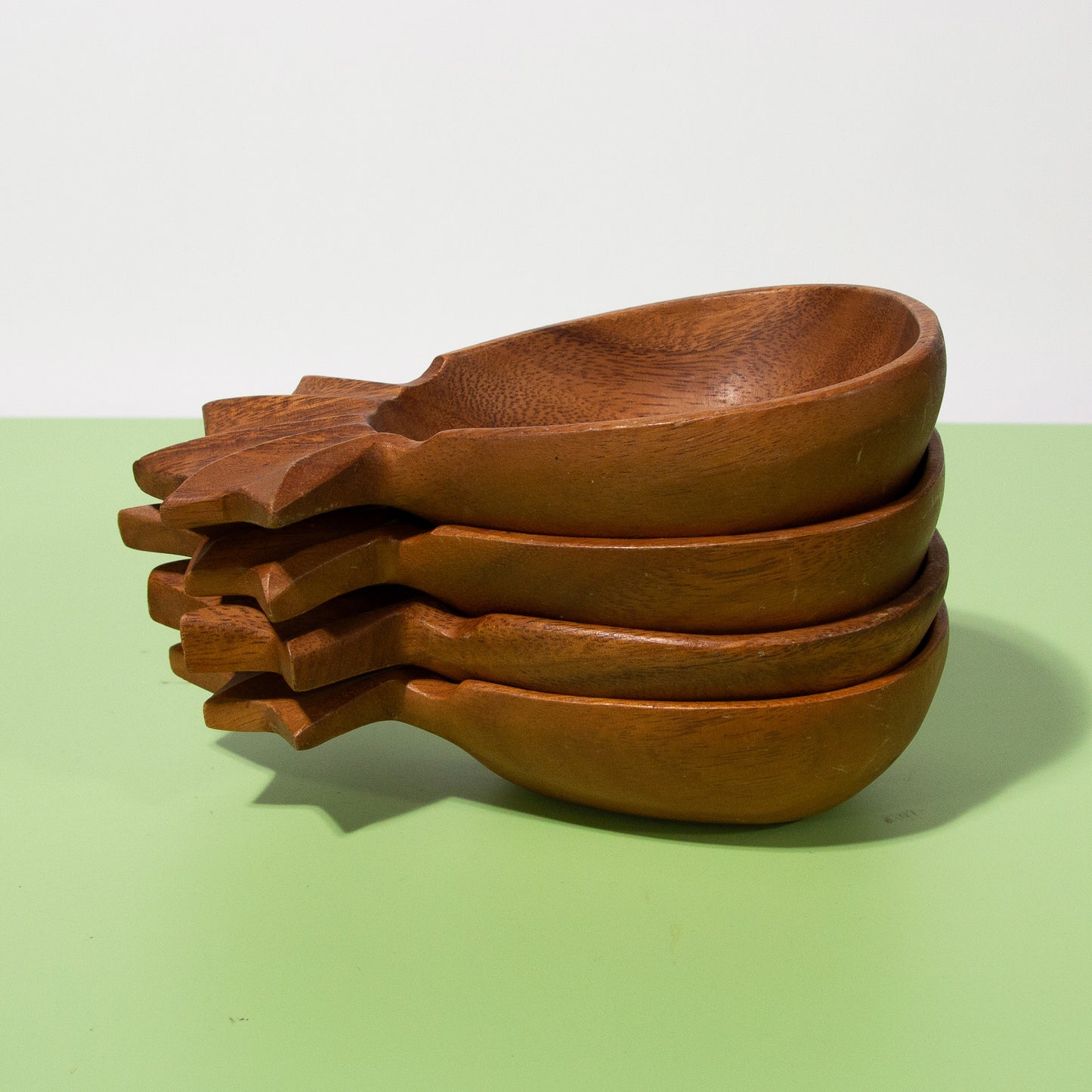 Vintage Monkeypod Pineapple Dish Set, Mid-Century 1970s