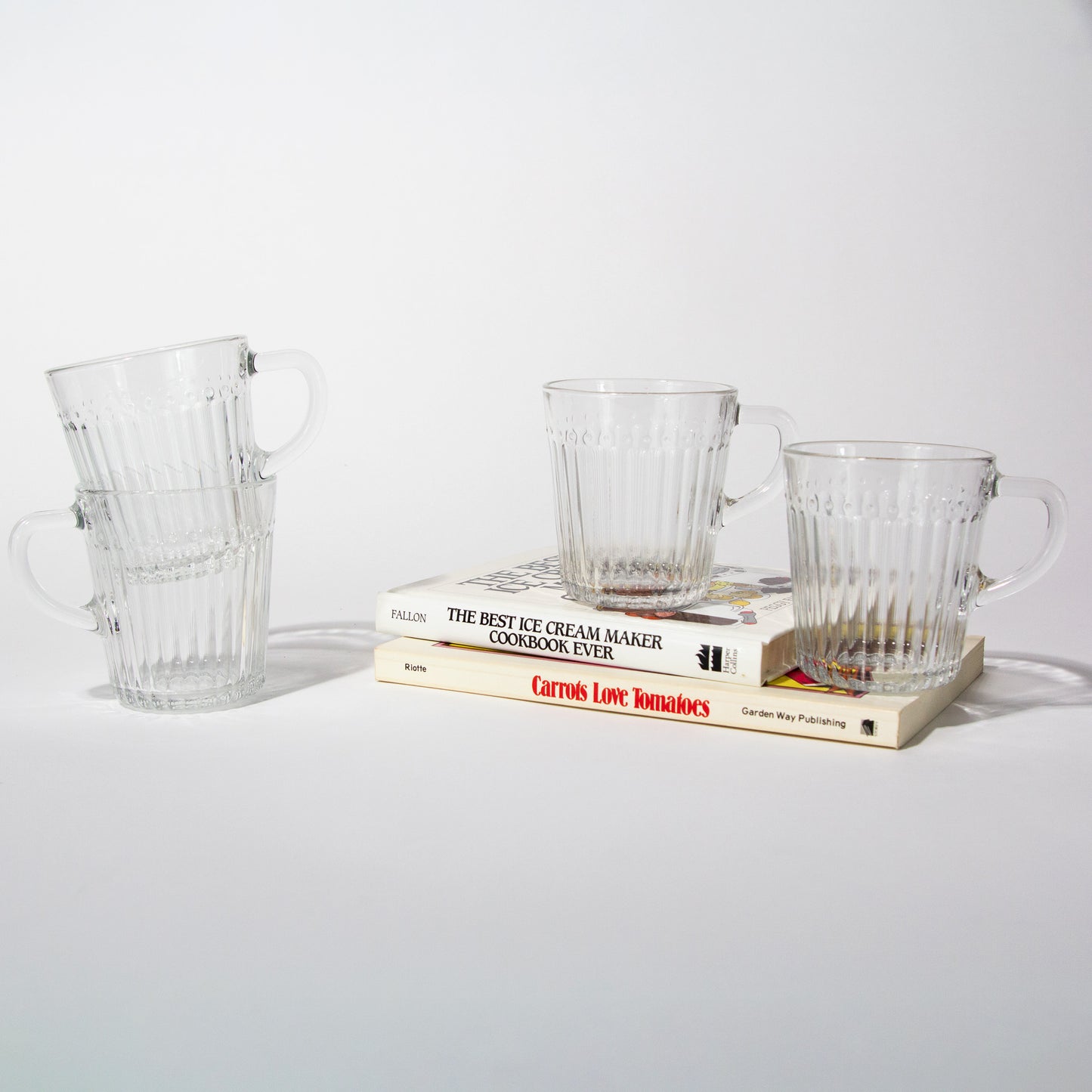 Vintage Clear Diner Mugs