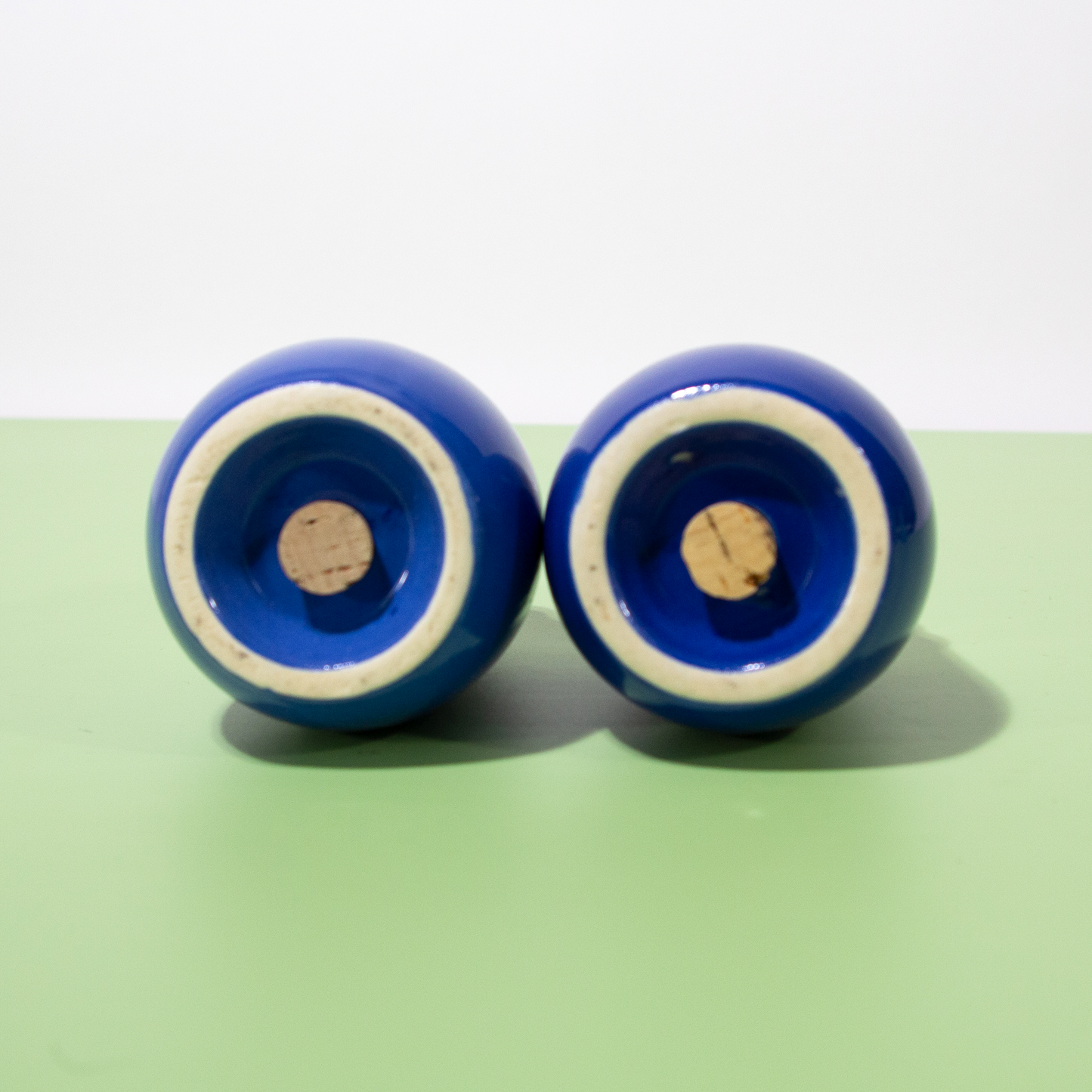 Vintage Universal Ceramic Oxford Blue Ceramic Salt & Pepper Shaker Set, 1950s