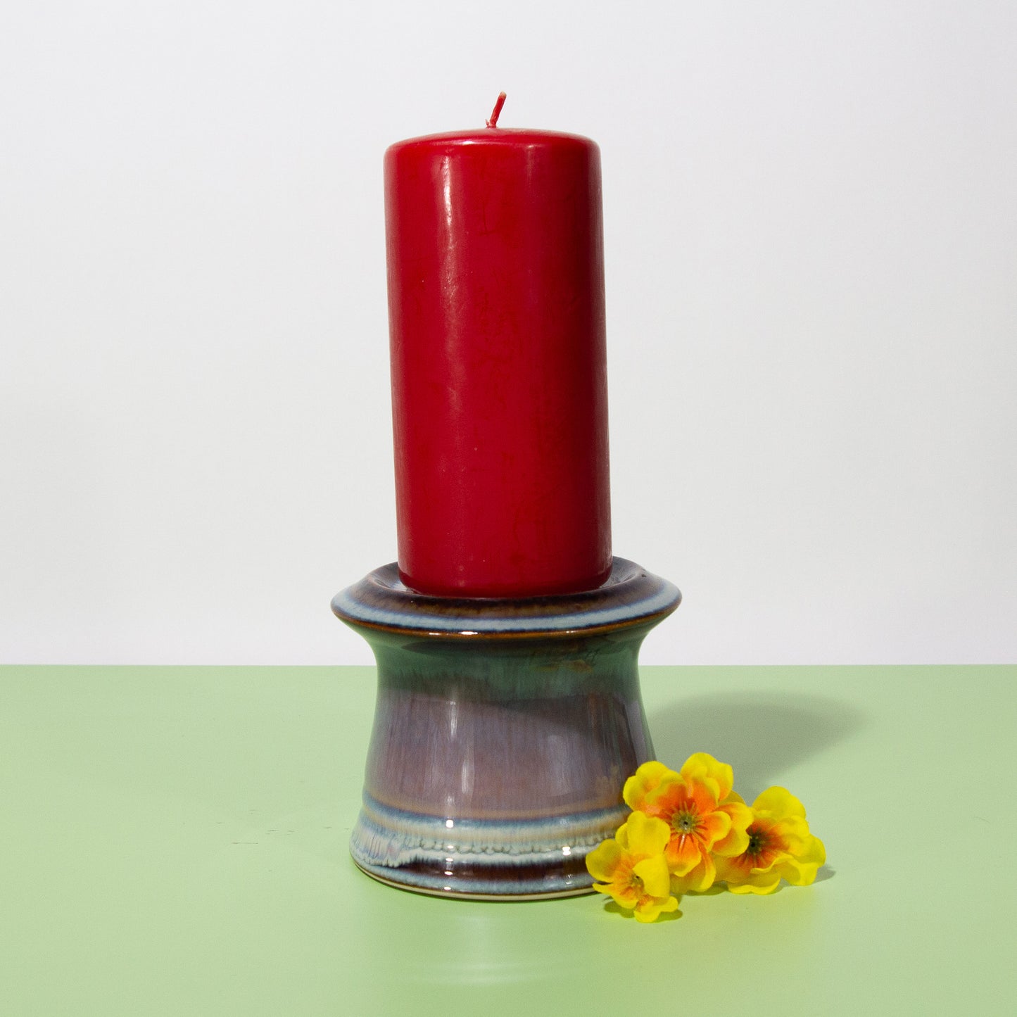 Vintage Ceramic Taper & Pillar Candle Holder, 1980s